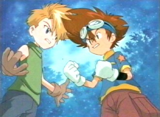 Yamato & Taichi about to commence with the Digi-Bitchfight... *grabs popcorn*