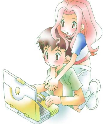 Kou would be shy about helping Mimi study...