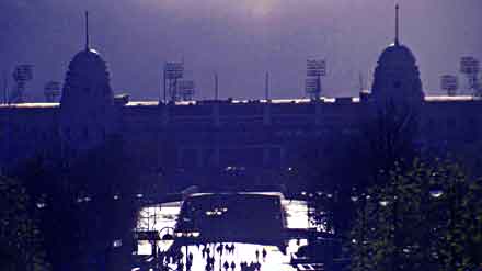 Wembley's Twin Towers silhouette
