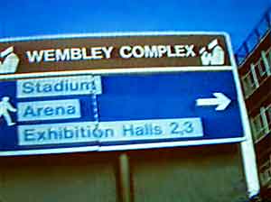 Wembley Roadsign - pre destruction of towers