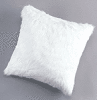 White Faux Fur Pillow - 17