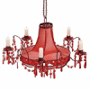 Red Leather Chandelier