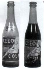 Cleo Cola ACL bottle and paper label bottle