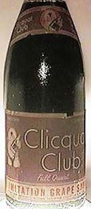 Cliquot Club clear bottle with paper label