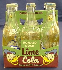 Donal Duck Lime Cola bottles