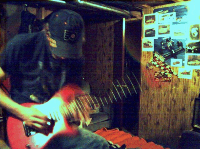 T and his favorite pastime....playing Metallica