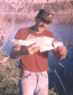 T caught a 5lb. Wiper :)