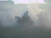 motorcycle doing a burnout