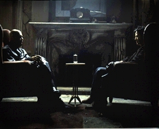 Laurence Fishburn as Morpheus and Keanue Reeves as Neo