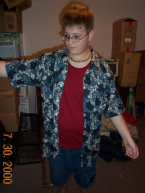 Me in my dragon shirt and red wife beater