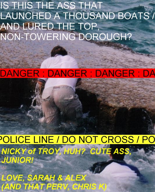 Very funny, guys.  Look, just dont send anymore postcards to the studio.  This means YOU, Chris!  AND AJ!