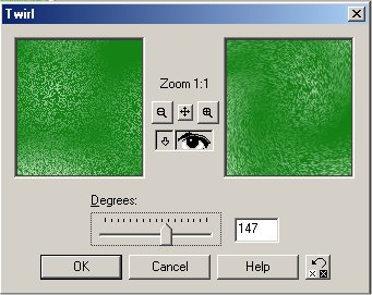 Twirl Filter Settings
