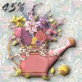 Pink watering can tub