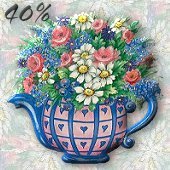Teapot Flowers 1 tub