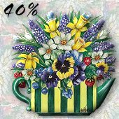 Teapot Flowers 2 tub